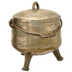 Bronze Lidded Cauldron