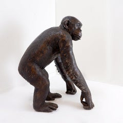 Bronze Life-size Chimpanzee Statue