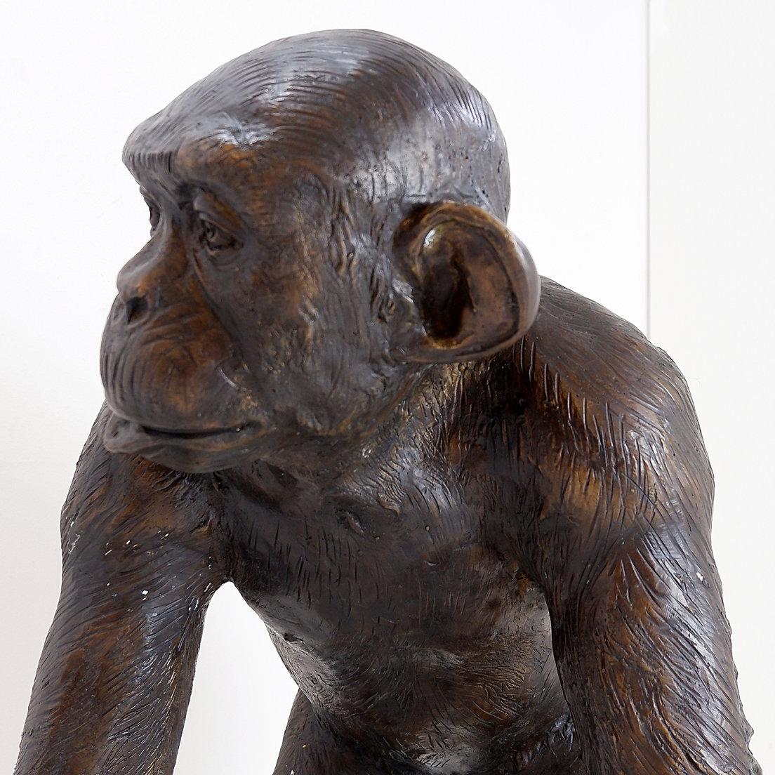 Bronze Life-size Chimpanzee Statue 4