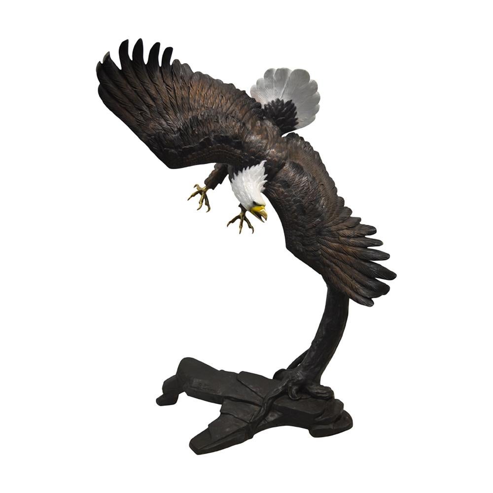 Bronzestatue eines Adlers in Lebensgröße, „Flying Freedom“ im Angebot 1