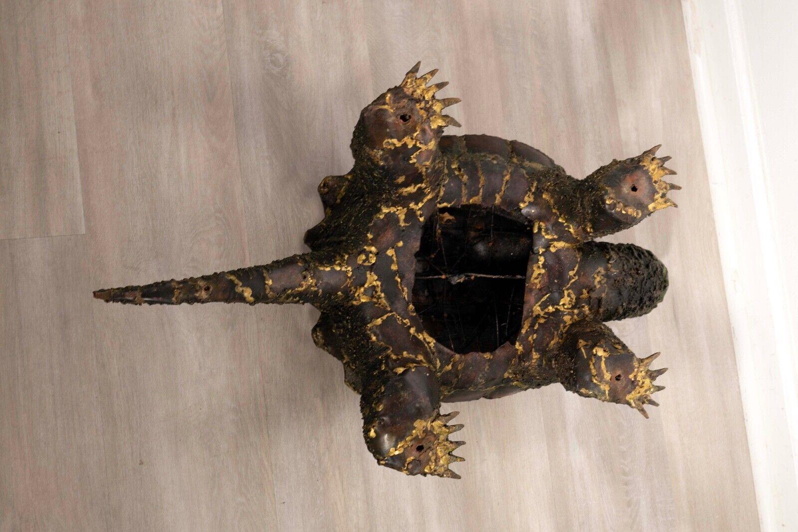 Bronze Life Sized Snapping Turtle Contemporary Realism Reptile Floor Sculpture 3