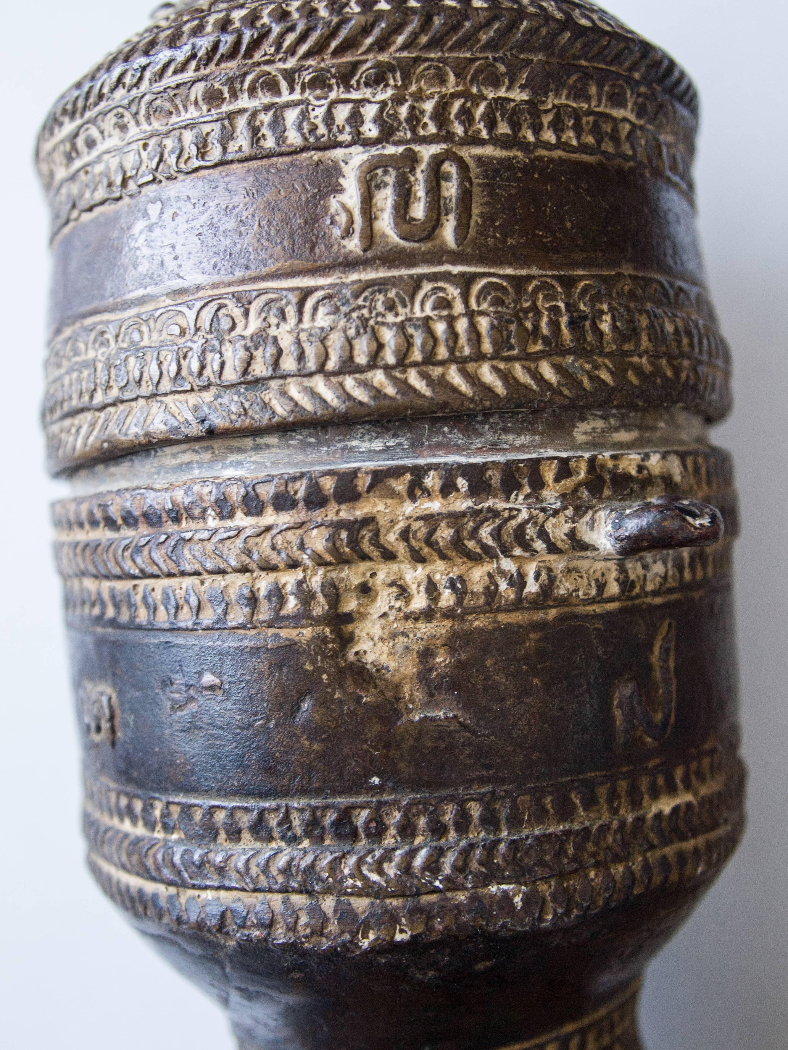 Bronze Lime Container from Laos, Mid-20th Century 6