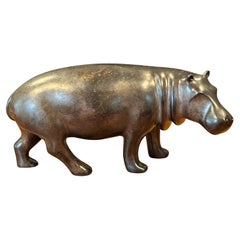 Escultura de bronce de edición limitada de Hipopótamo de Loet Vanderveen