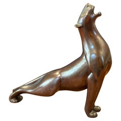 Bronze Limited Edition "Lioness" Sculpture by Loet Vanderveen