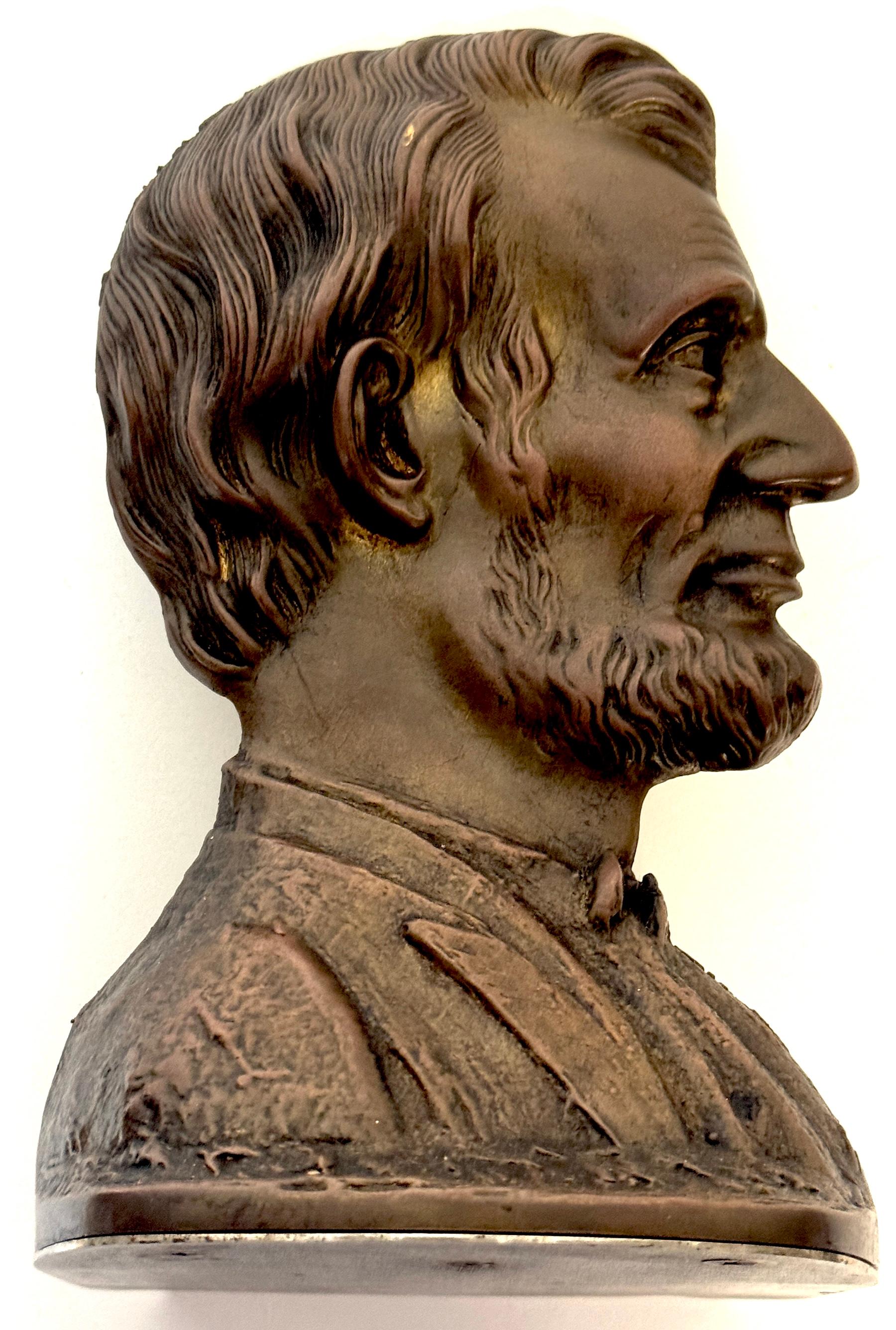 Bronze Lincoln Bookend or Doorstop, in the Style of Victor David Brenner For Sale 3
