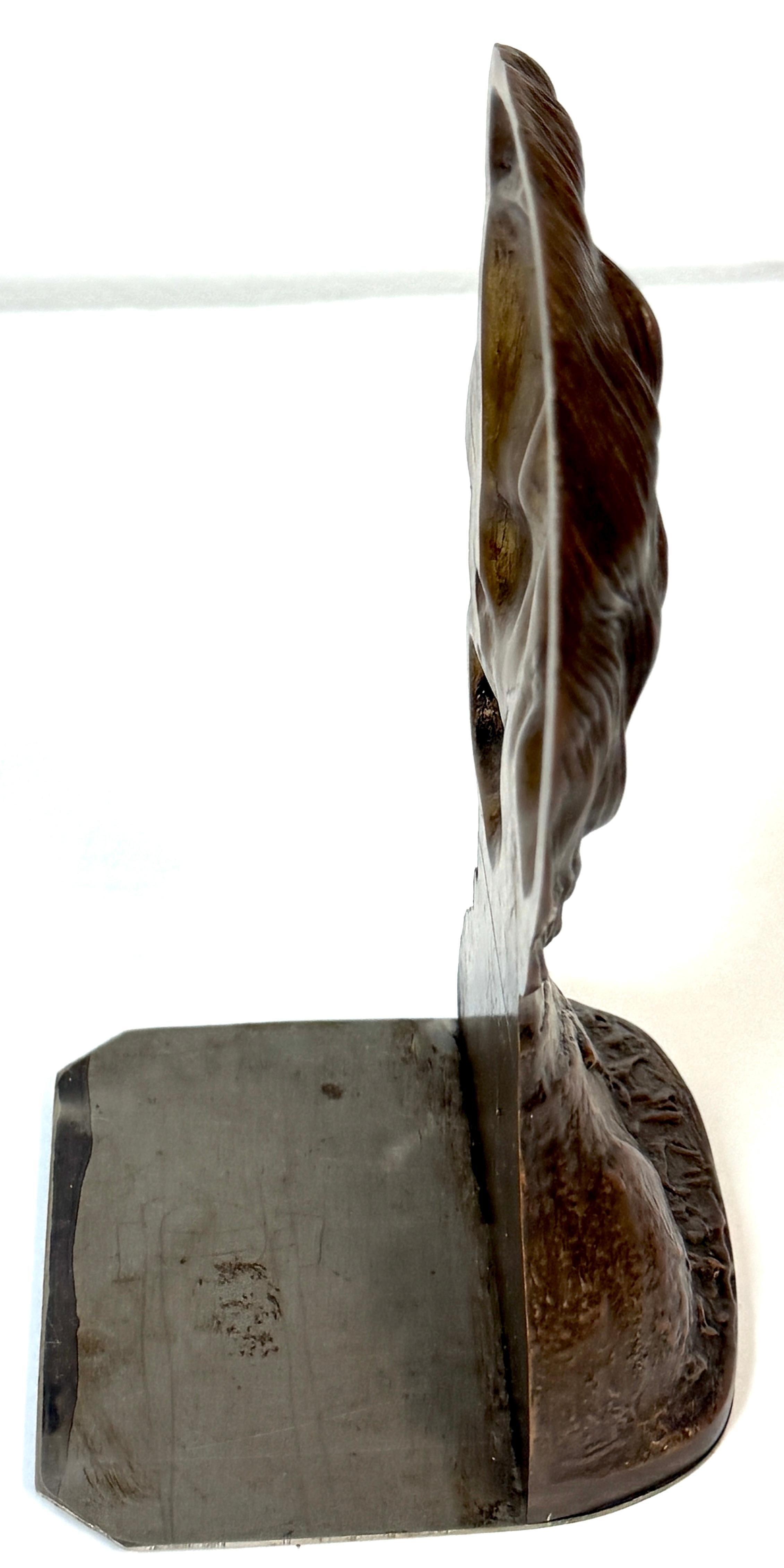 Bronze Lincoln Bookend or Doorstop, in the Style of Victor David Brenner In Good Condition For Sale In West Palm Beach, FL
