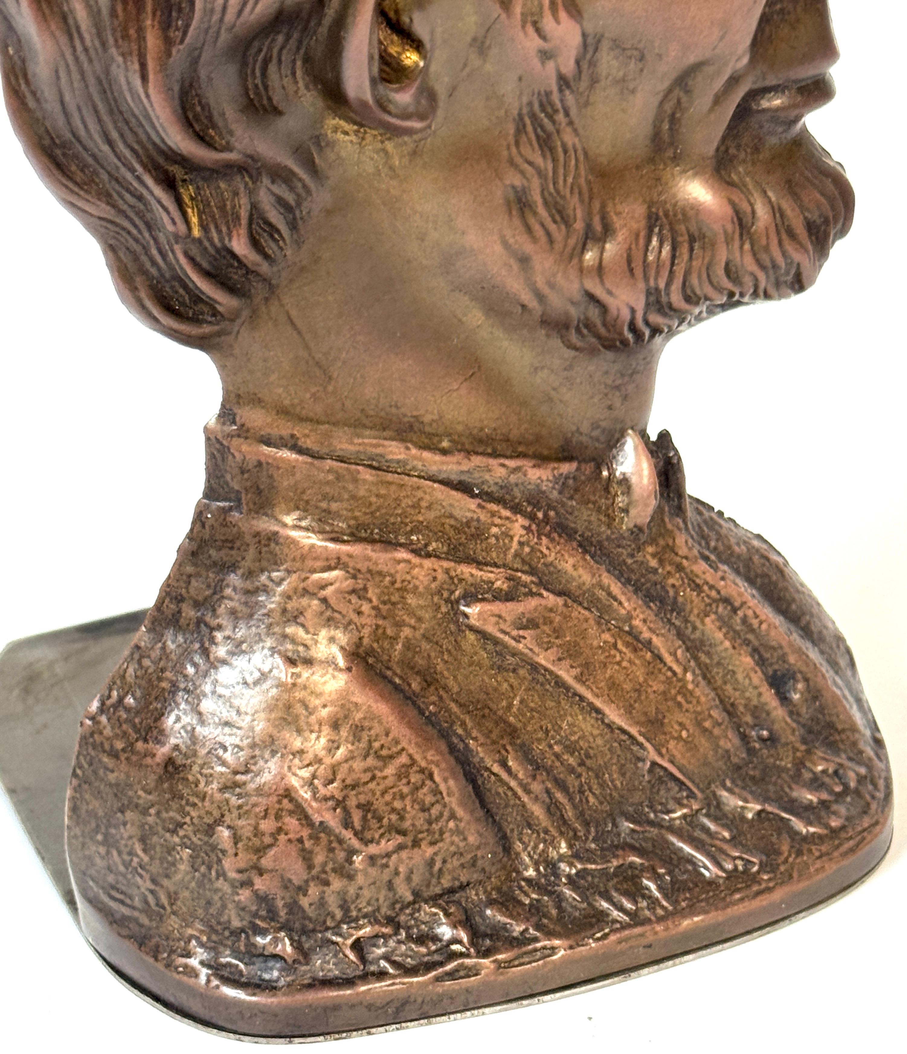 Bronze Lincoln Bookend or Doorstop, in the Style of Victor David Brenner For Sale 1