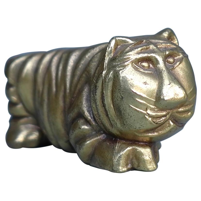 Bronze Lion Abstract Sculpture Figurine, Belgium, 1960s For Sale