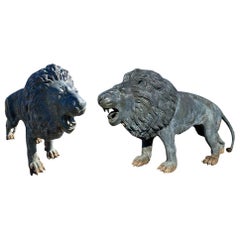 Bronze Lion Garden Statue