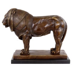 Bronze Lion Sculpture, Proud Lion, in the style of Rembrandt Bugatti