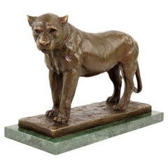 Bronze Lion Sculpture Statue, Nubian Lioness, in the style of Rembrandt Bugatti