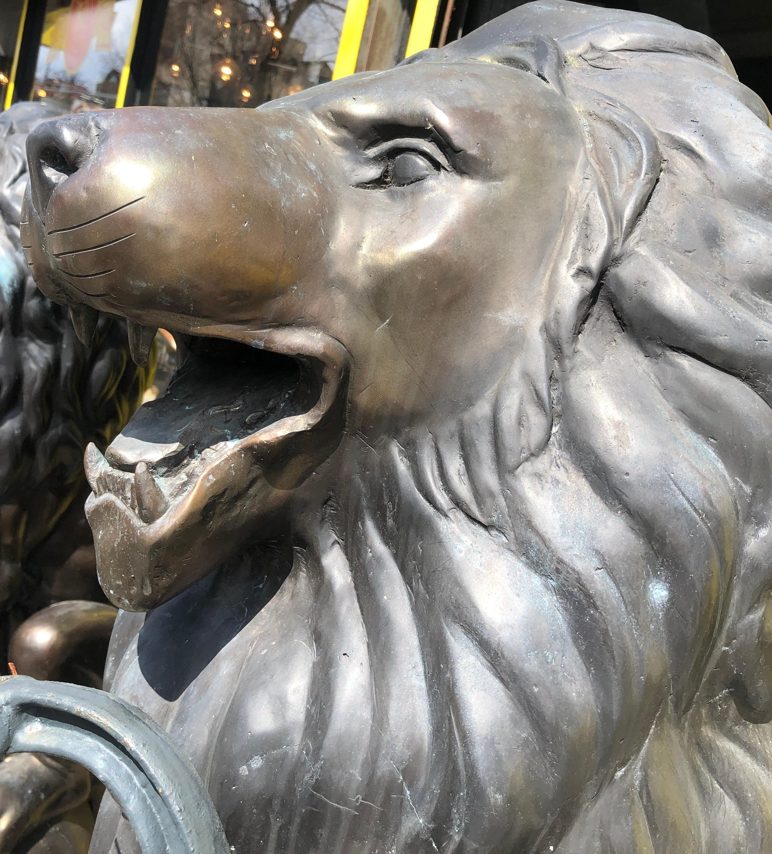 Statues de lion bronze en vente 4