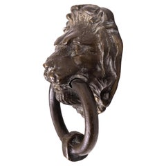 Bronze Lions Head Door knocker  19th Century