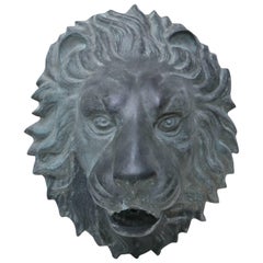 Bronze Lion's Head Fountain Spout