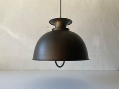 Bronze Looking Brushed Metal Pendant Lamp, 1970s, Germany