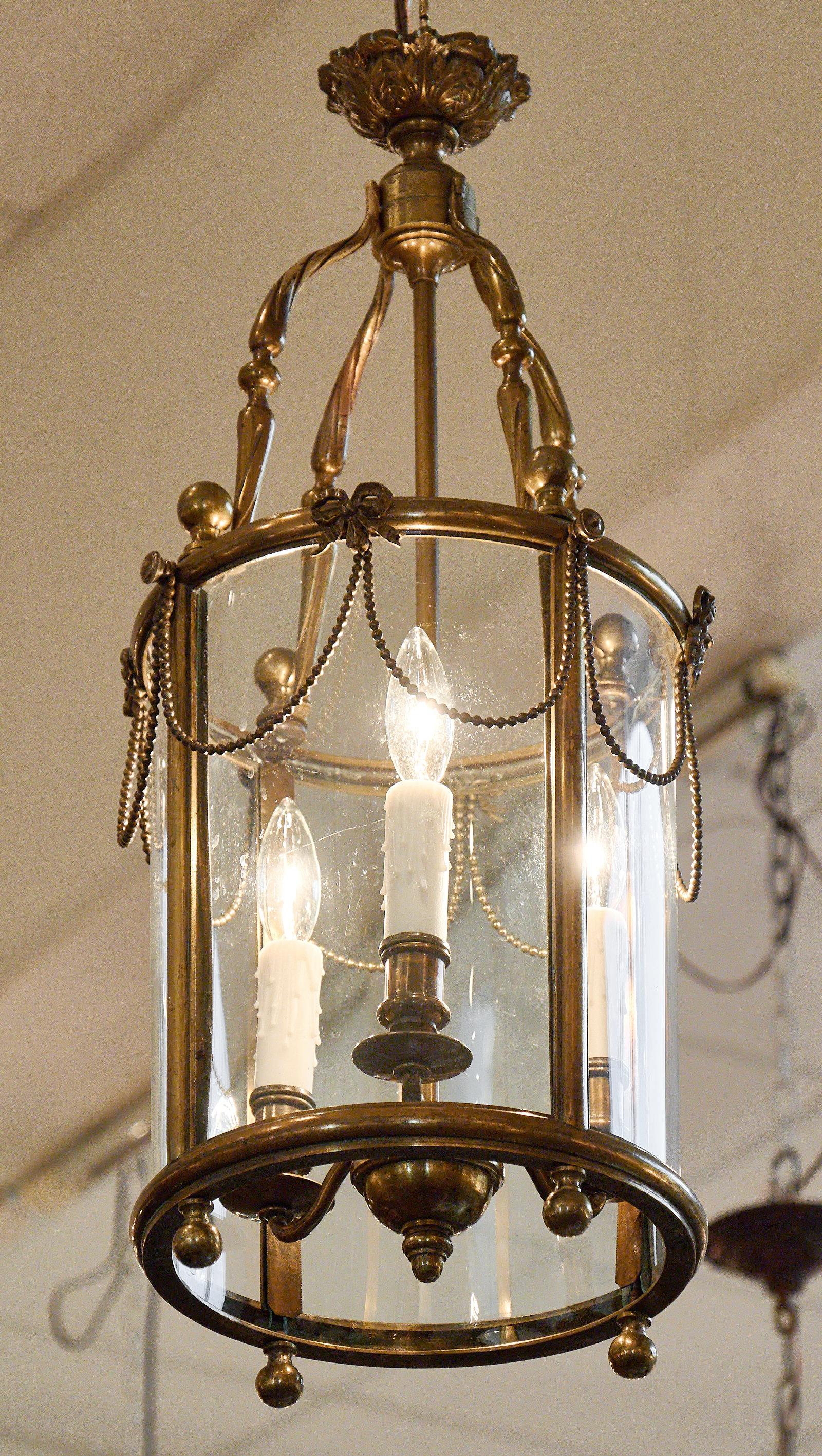 French Bronze Louis XVI Style Lantern