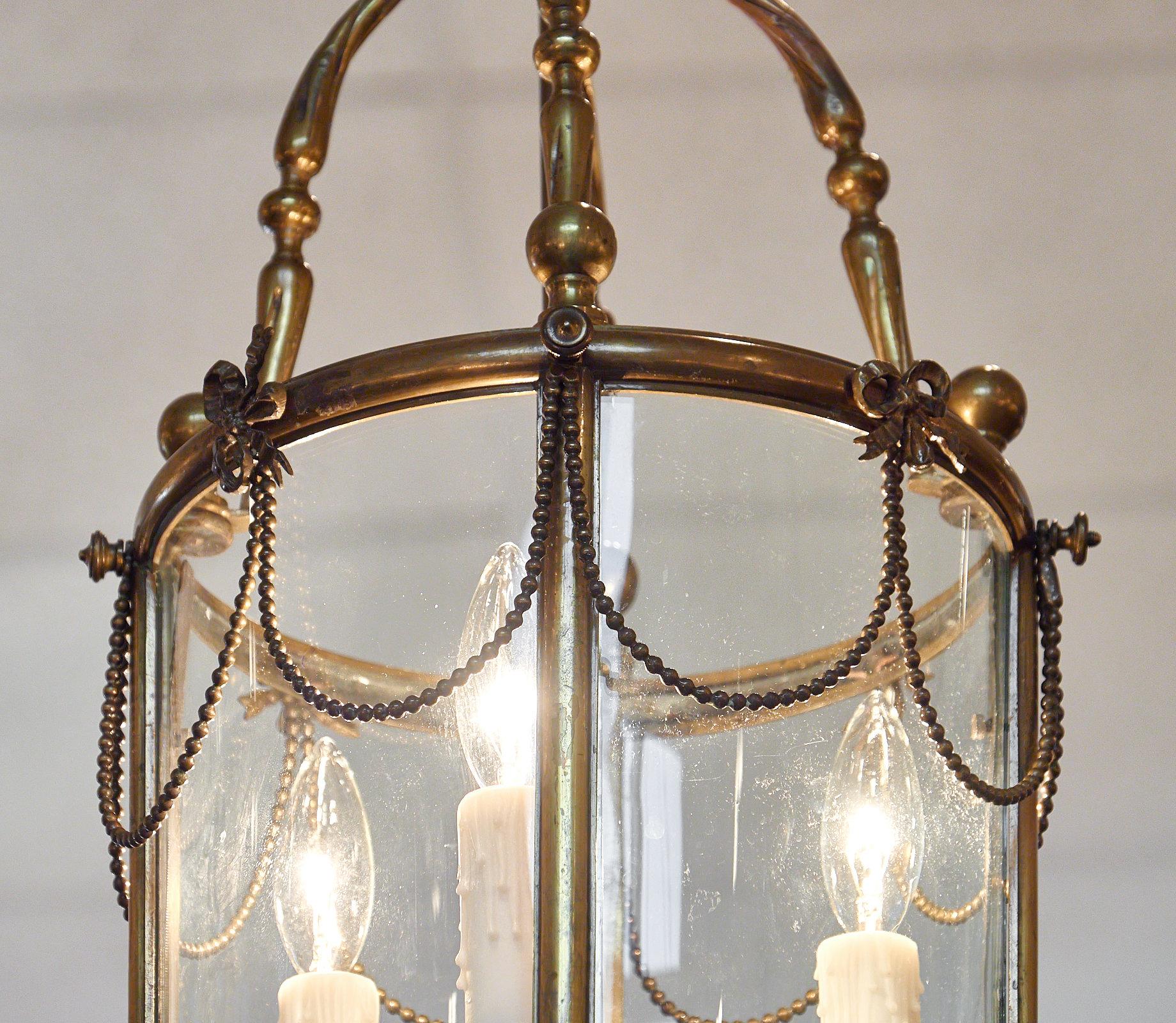 Mid-20th Century Bronze Louis XVI Style Lantern