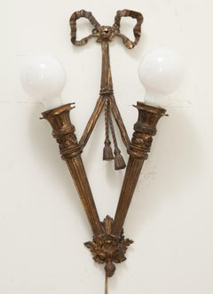 Gilt Bronze Louis XVI Style Single Sconce