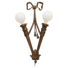 Antique Bronze Louis XVI Style Single Sconce