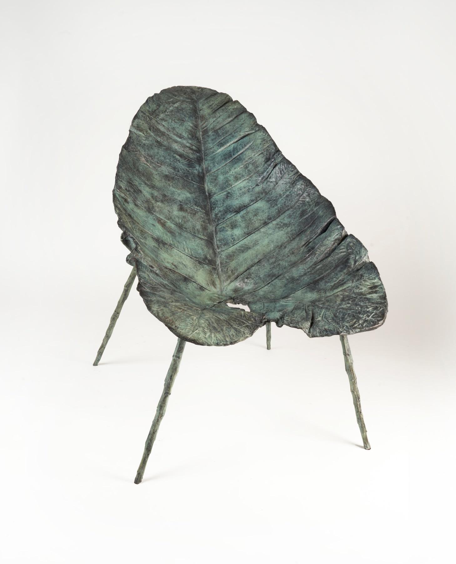Organic Modern Bronze Lounge Chair By Clotilde Ancarani For Sale