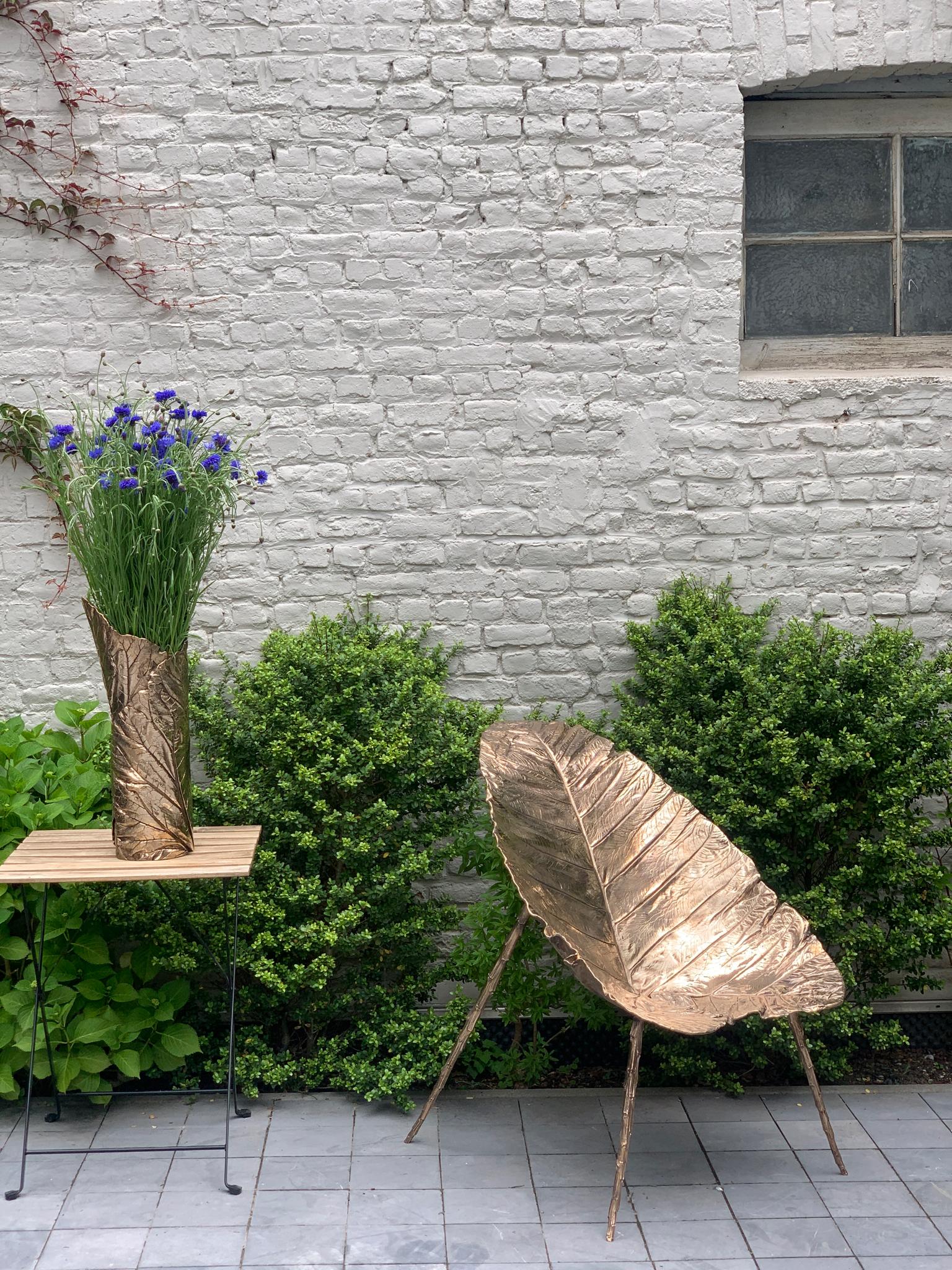 Hand-Crafted Bronze Lounge Chair By Clotilde Ancarani For Sale