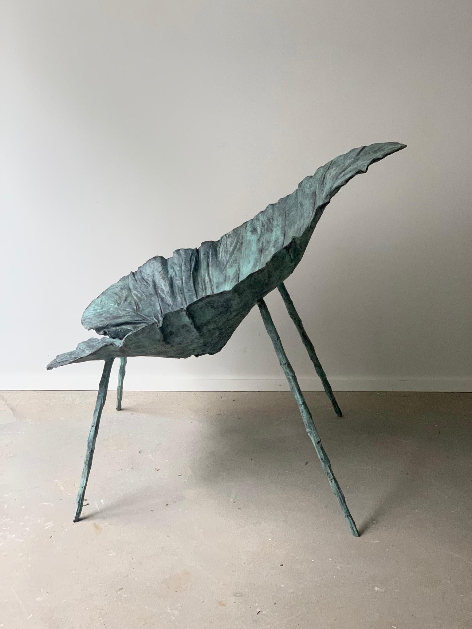 Contemporary Bronze Lounge Chair By Clotilde Ancarani For Sale