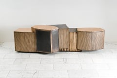 Bronze Low Console with Cabinets