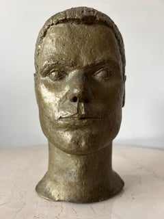 Männliche Bronzebüste von Anne van Kleeck, ca. 1960er Jahre