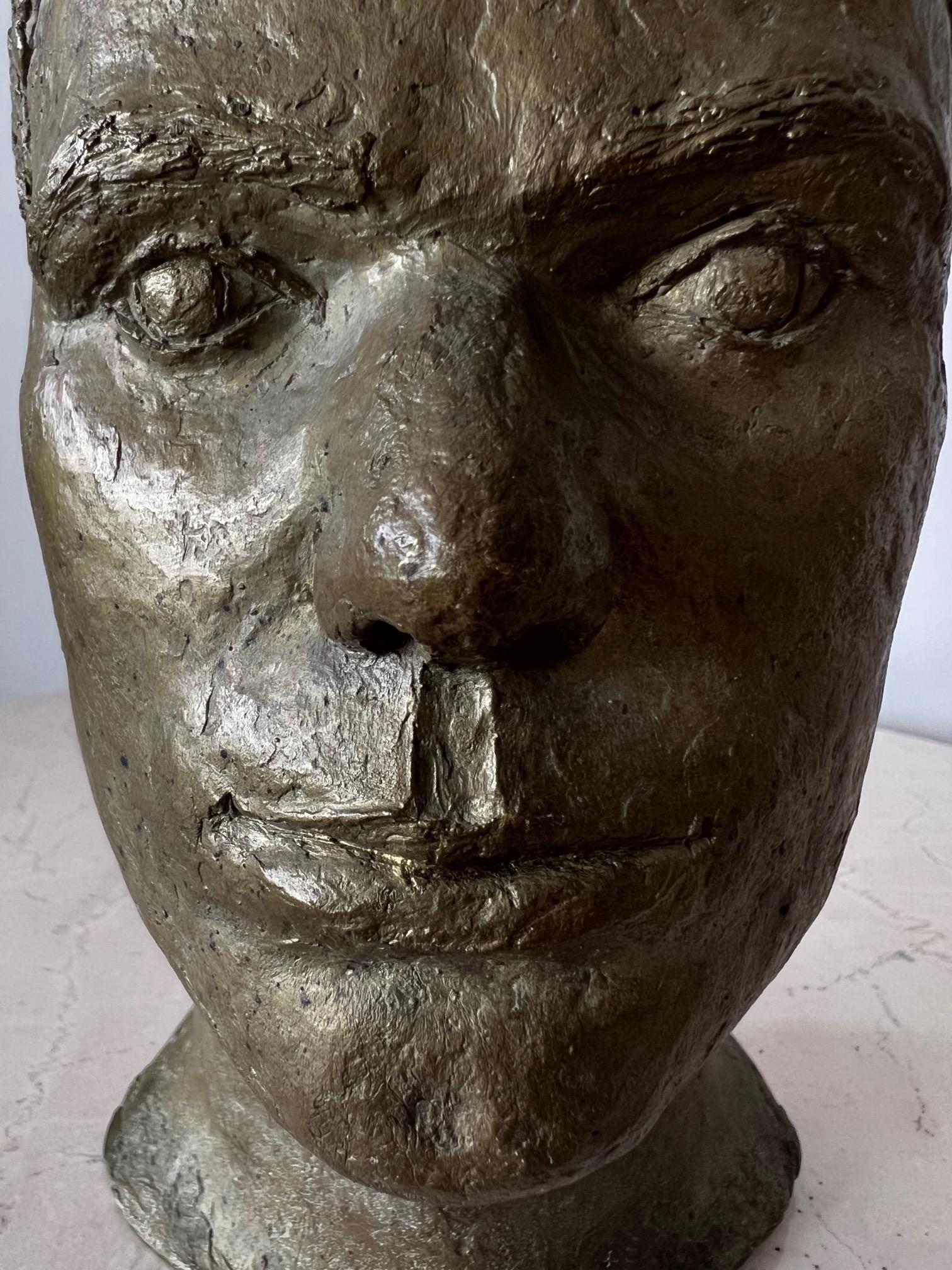 Buste masculin en bronze d'Anne Van Kleeck, années 1960 en vente 1
