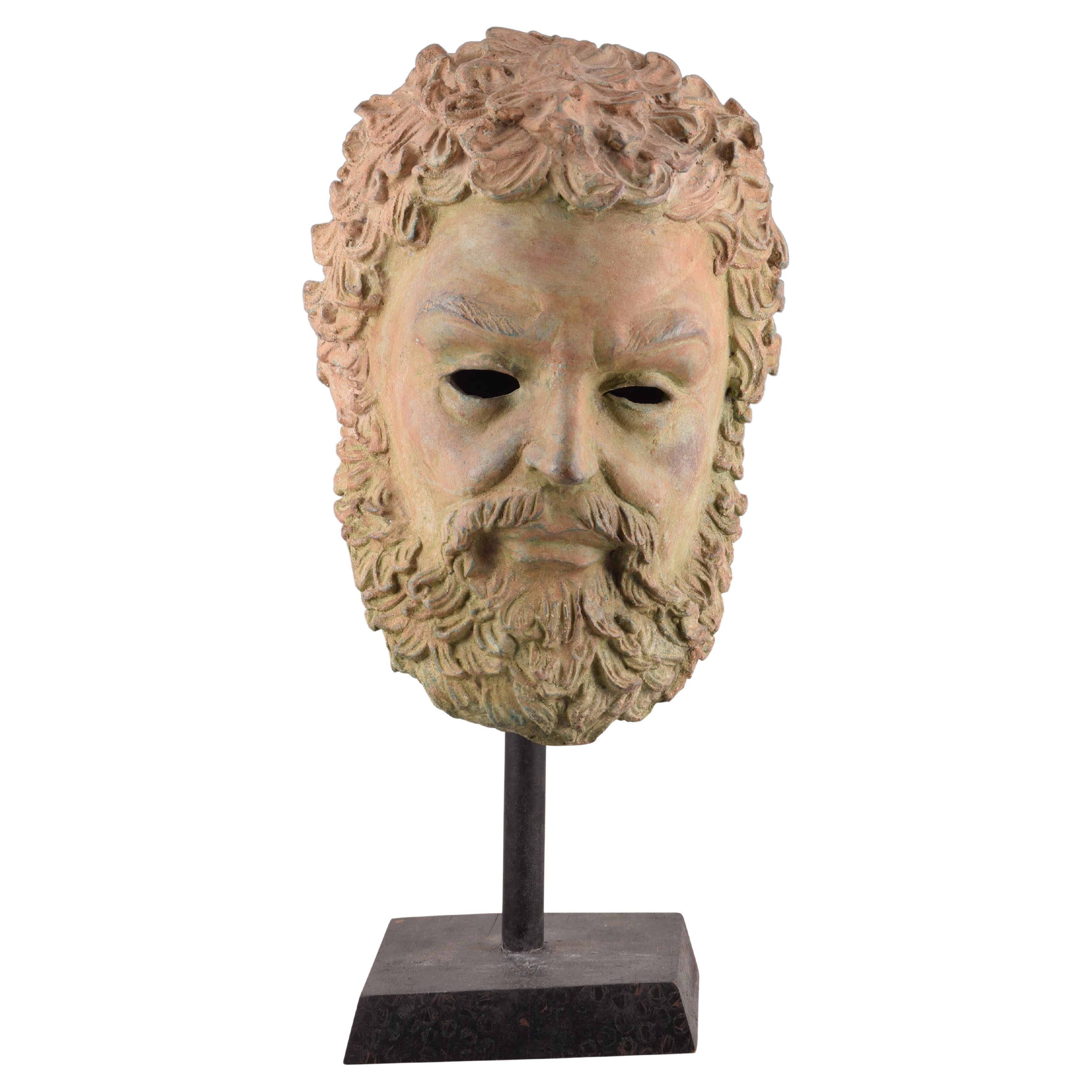 Bronze Male Head, 20th Century