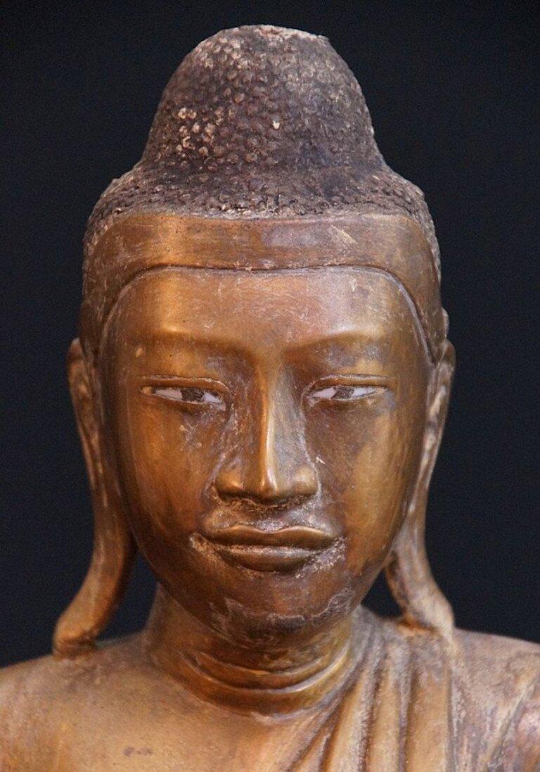 Bouddha Mandalay en bronze de Birmanie en vente 5