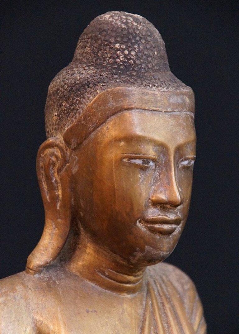 Bouddha Mandalay en bronze de Birmanie en vente 4