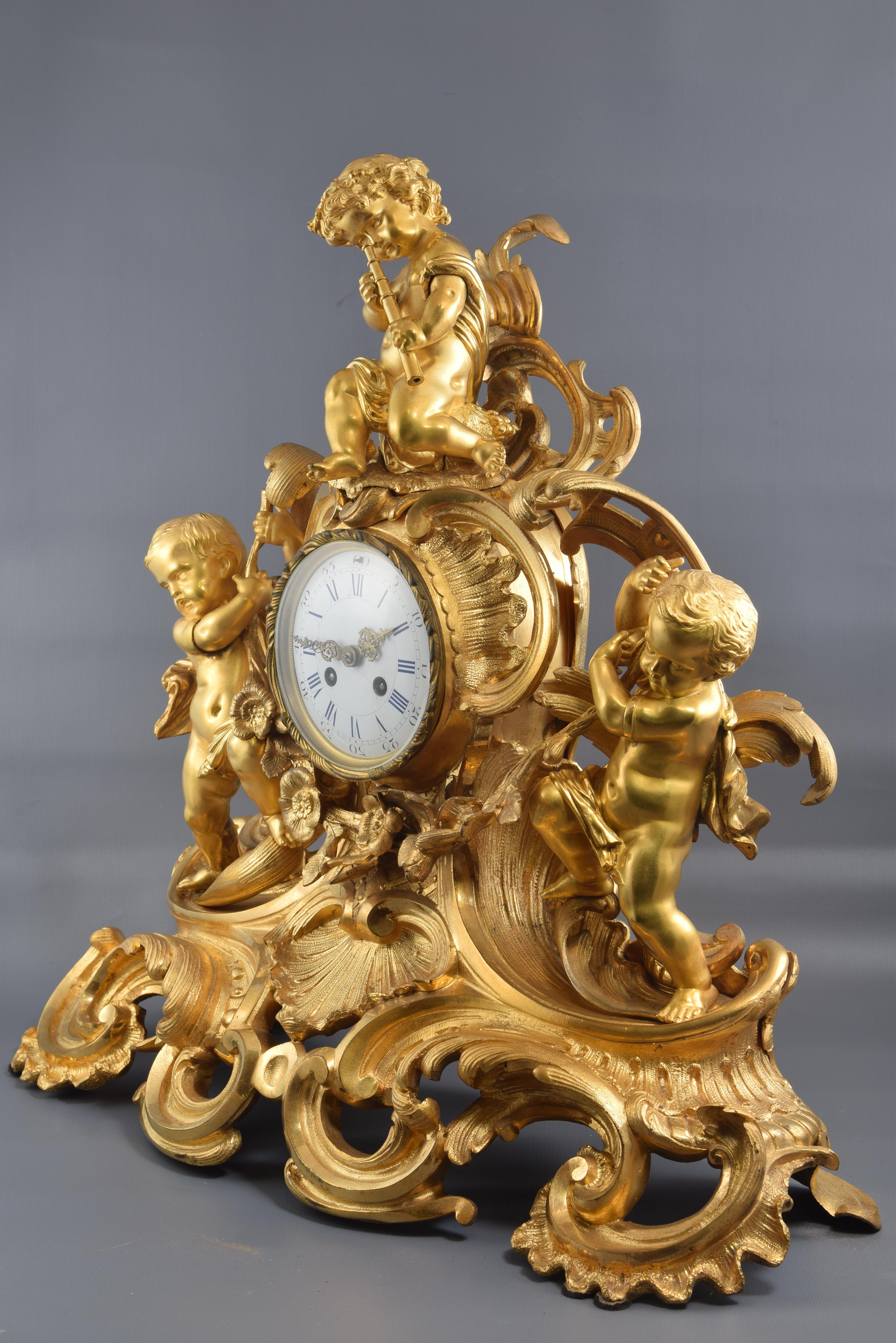 Bronze Mantel Clock, 19th Century 1