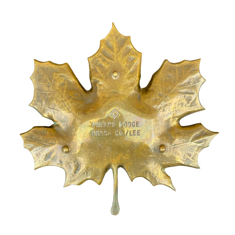 Bronze Maple Leaf Dish For Sale at 1stDibs