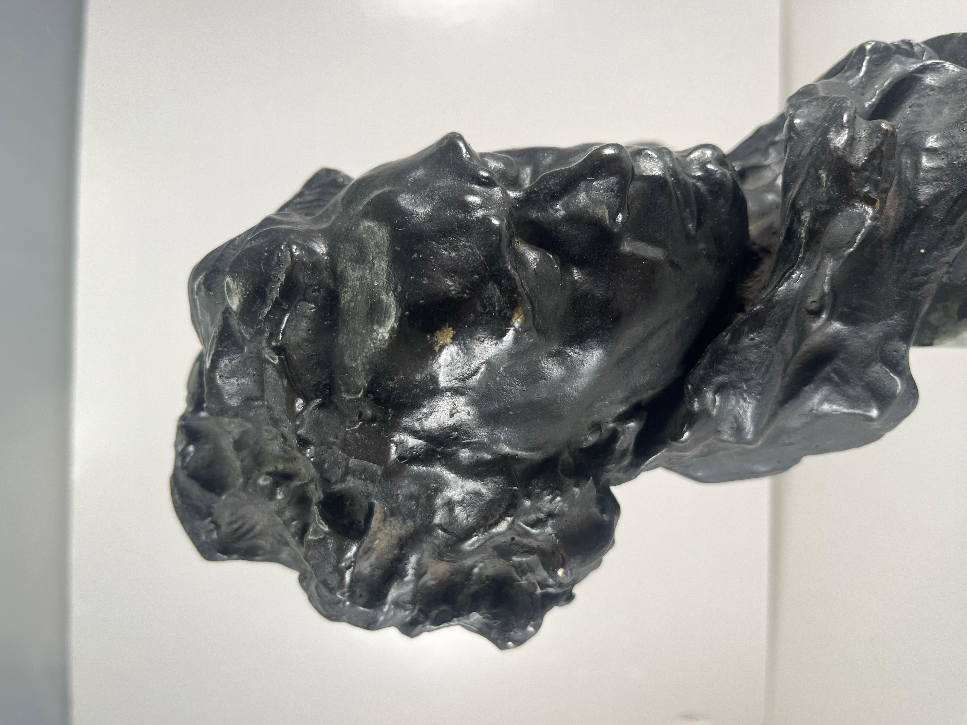 Busto di Beethoven in bronzo e marmo firmato Alfredo Pine & Paris Foundry Circa 1915 in vendita 5