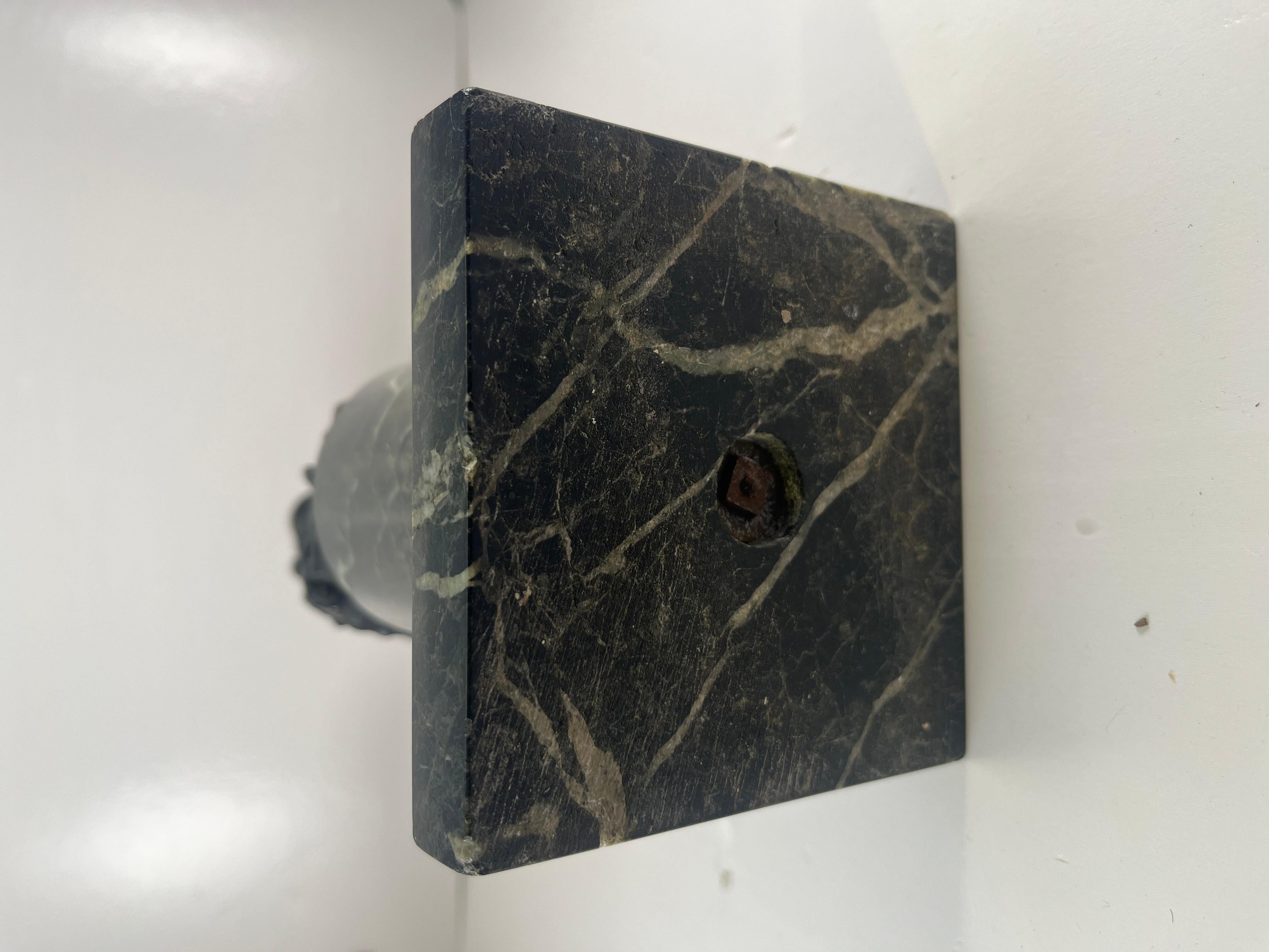 Busto di Beethoven in bronzo e marmo firmato Alfredo Pine & Paris Foundry Circa 1915 in vendita 11