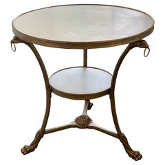 Bronze & Marble Gueridon Table by Ralph Lauren