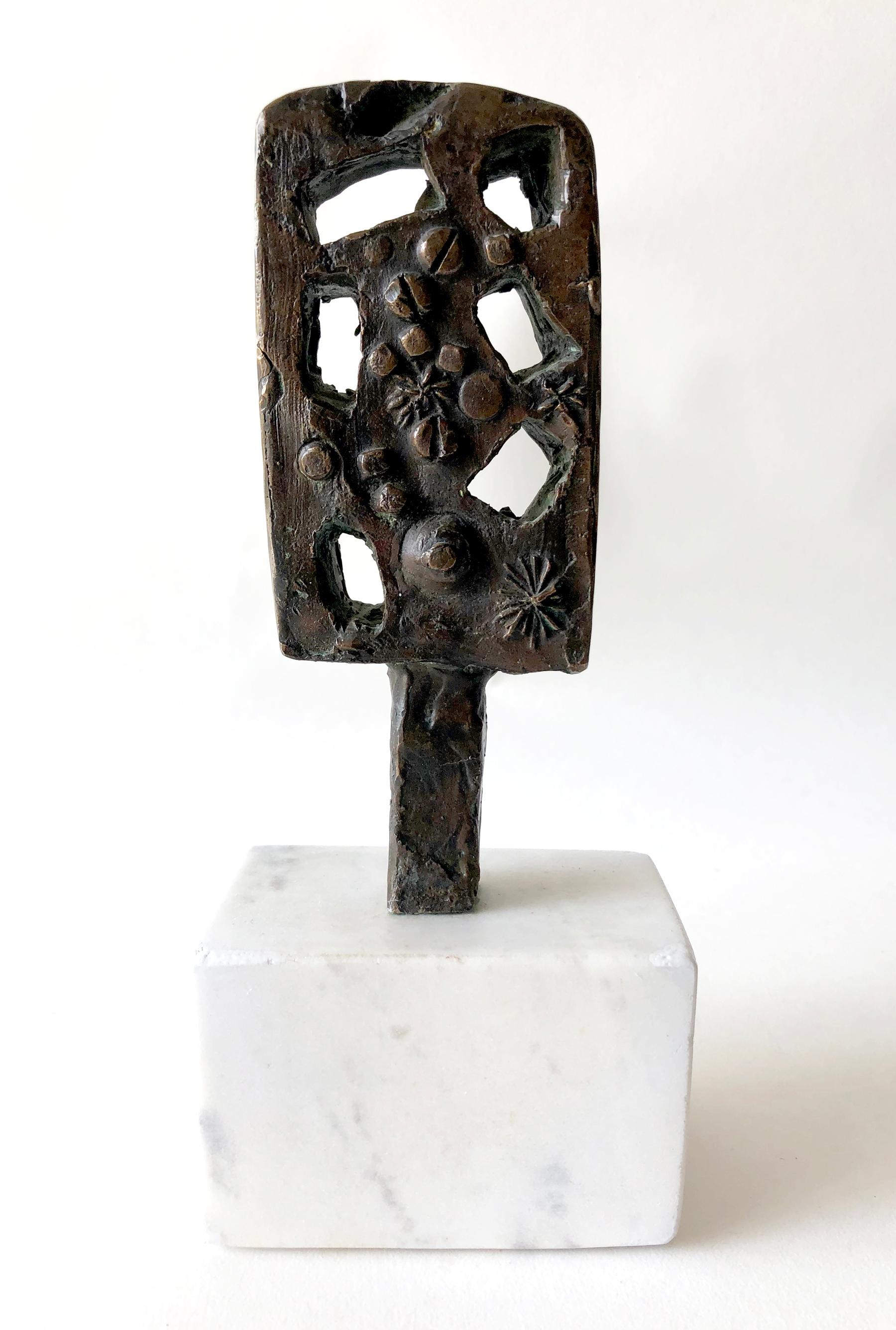 Mid-Century Modern Bronze Marble Midcentury Abstract Modernist Sculpture