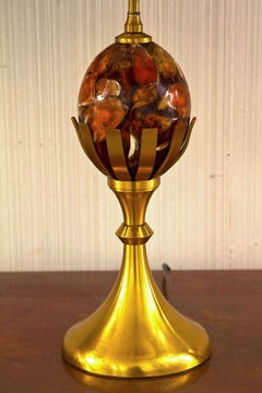 Bronze & Marble Table Lamp Attributed to Maison Charles