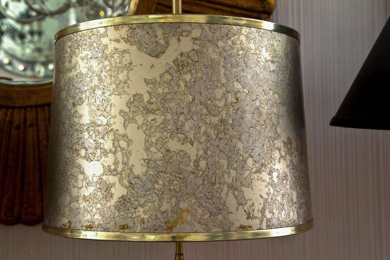 Bronze & Marble Table Lamp Attributed to Maison Charles In Good Condition For Sale In Stamford, CT