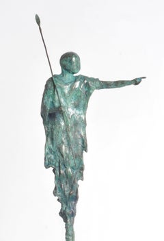 Bronze Masai Warrior - African Figurative Tribe Sculpture