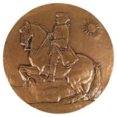 Bronze Medal of François Robichon de la Guérinière by Henri Bouchard - 1Y124