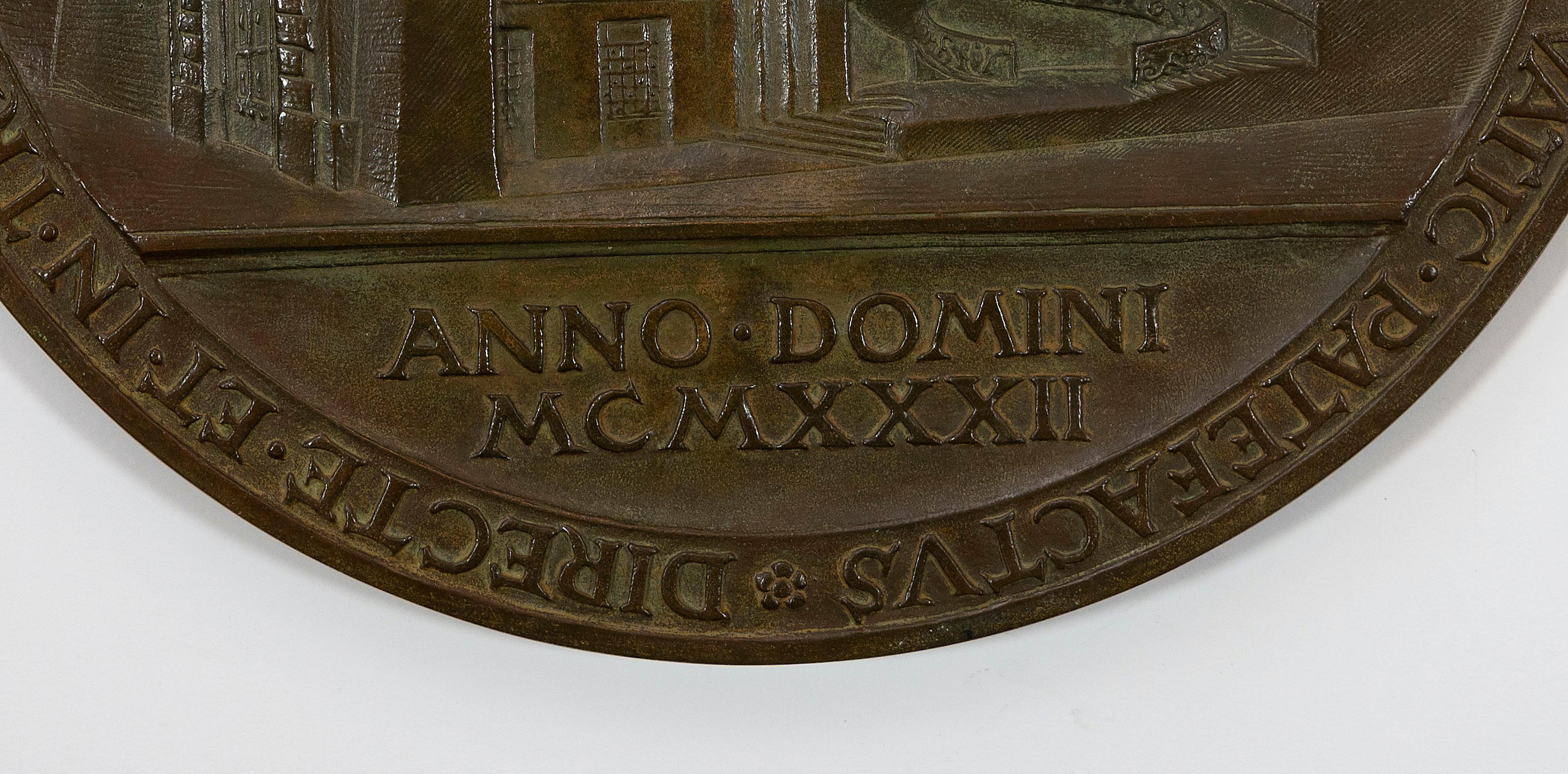 Italian Bronze Medallion by Aurelio Mistruzzi, 20th Century For Sale