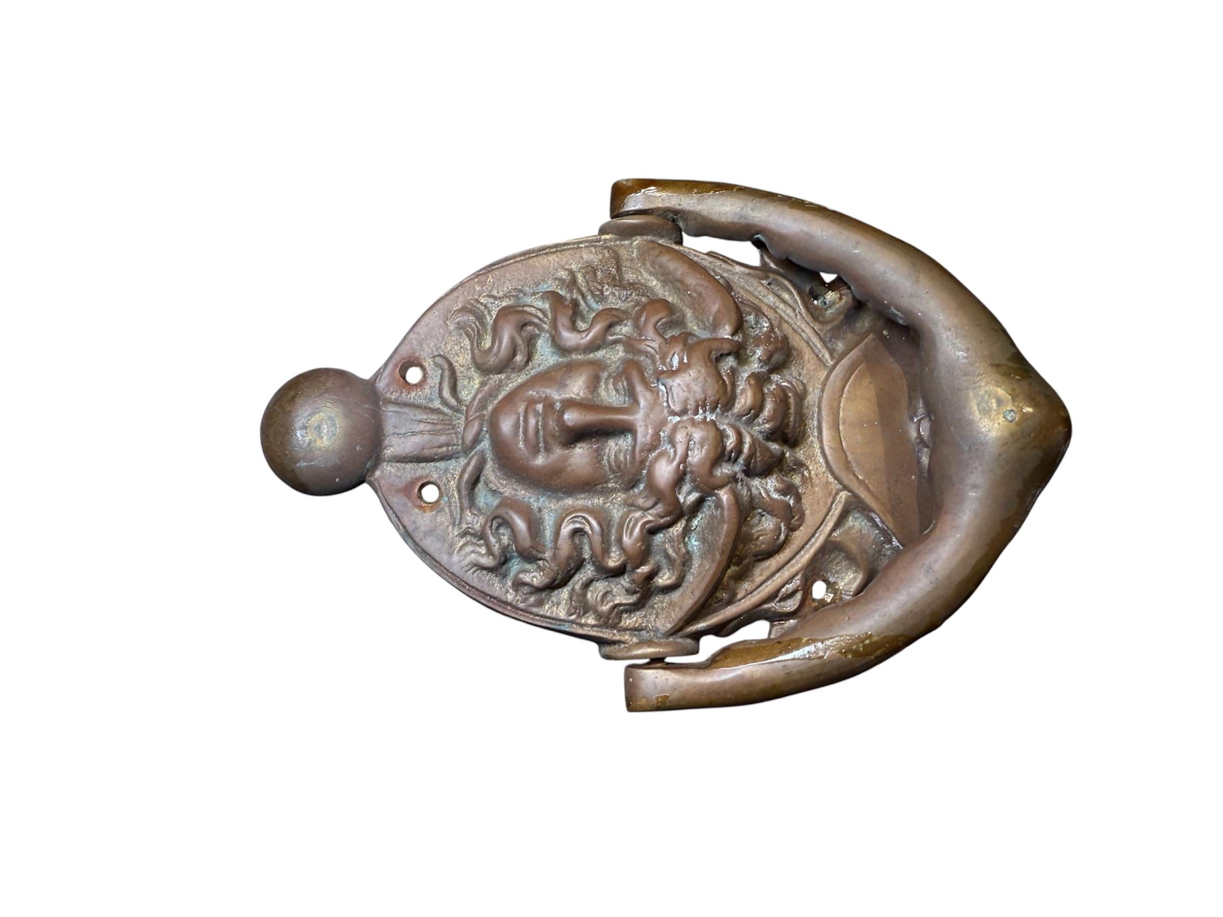 Bronze Medusa Door Knocker In Good Condition For Sale In Guaynabo, PR