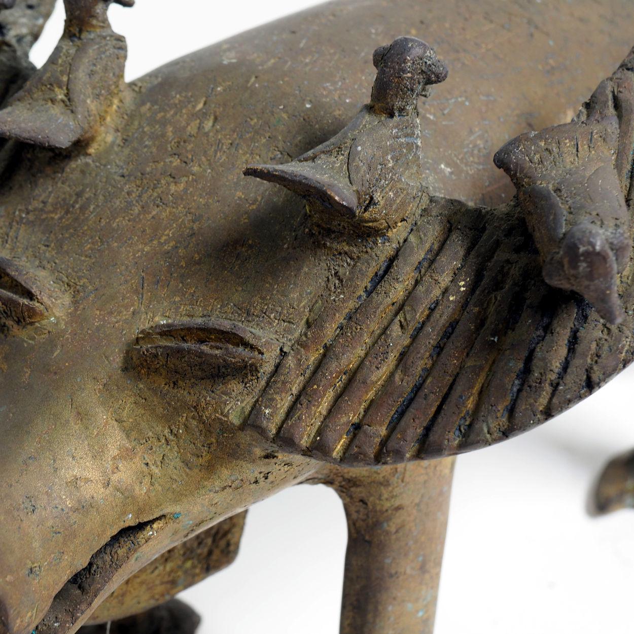 Bronze Memorial Statue from Benin, The Fon People im Angebot 4