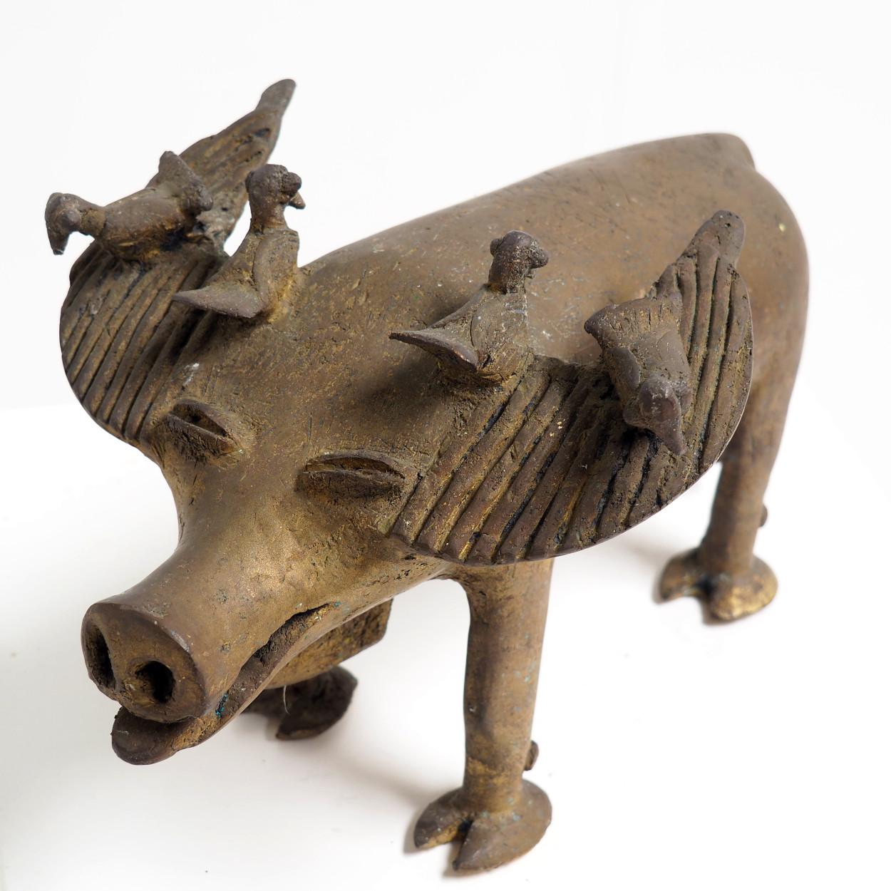 Bronze Memorial Statue from Benin, The Fon People (Beninisch) im Angebot