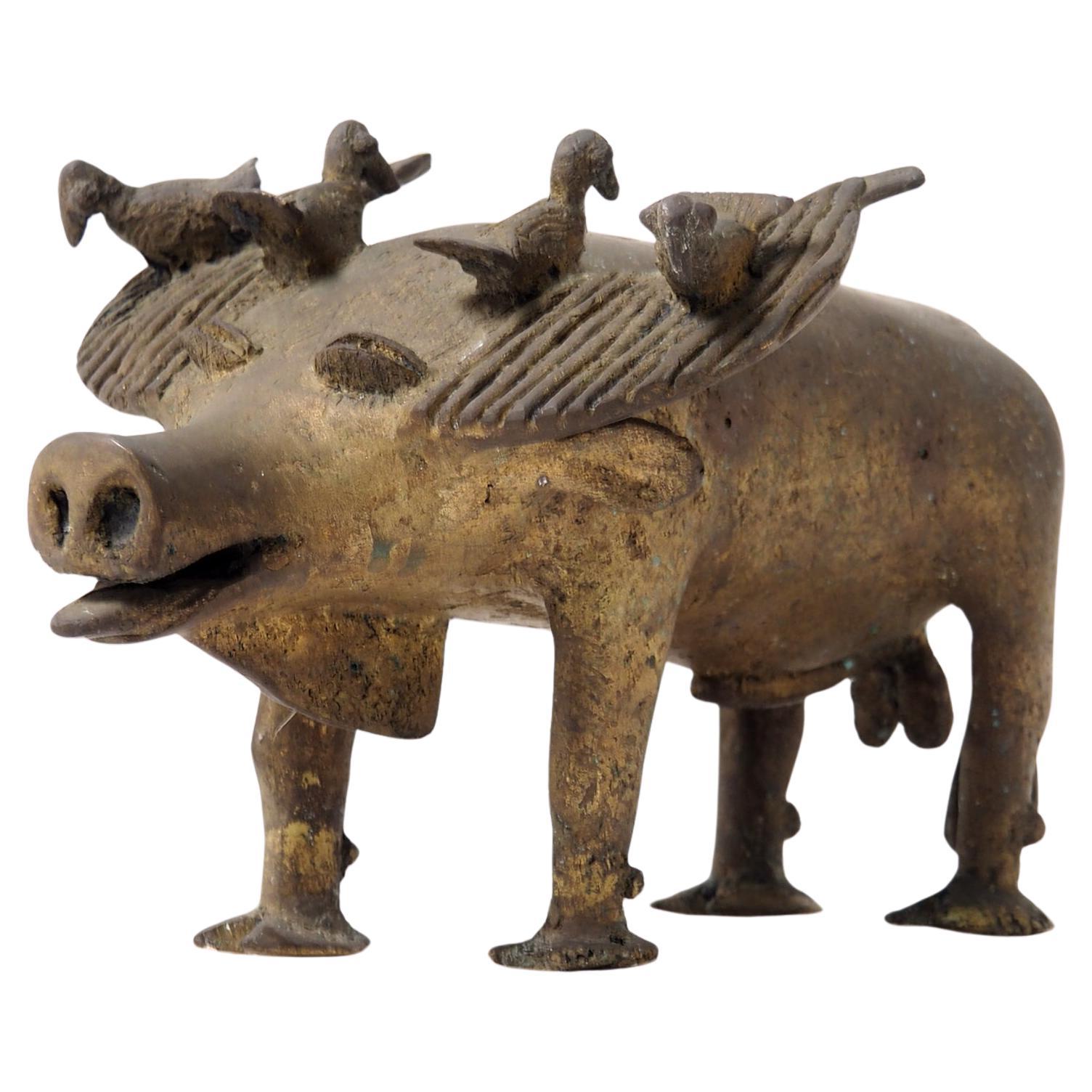 Bronze Memorial Statue from Benin, The Fon People im Angebot