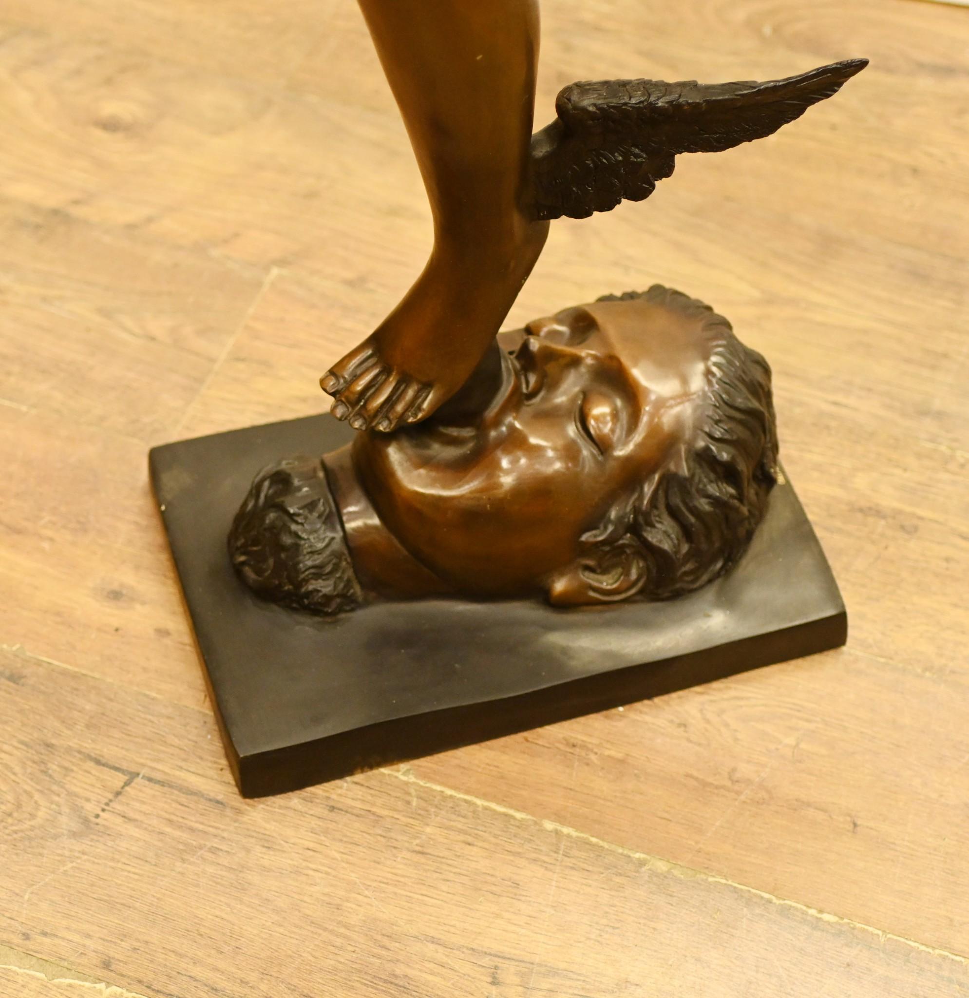 Bronze Mercury Statue Hermes Klassische Kunst Giambologna aus Bronze im Angebot 3