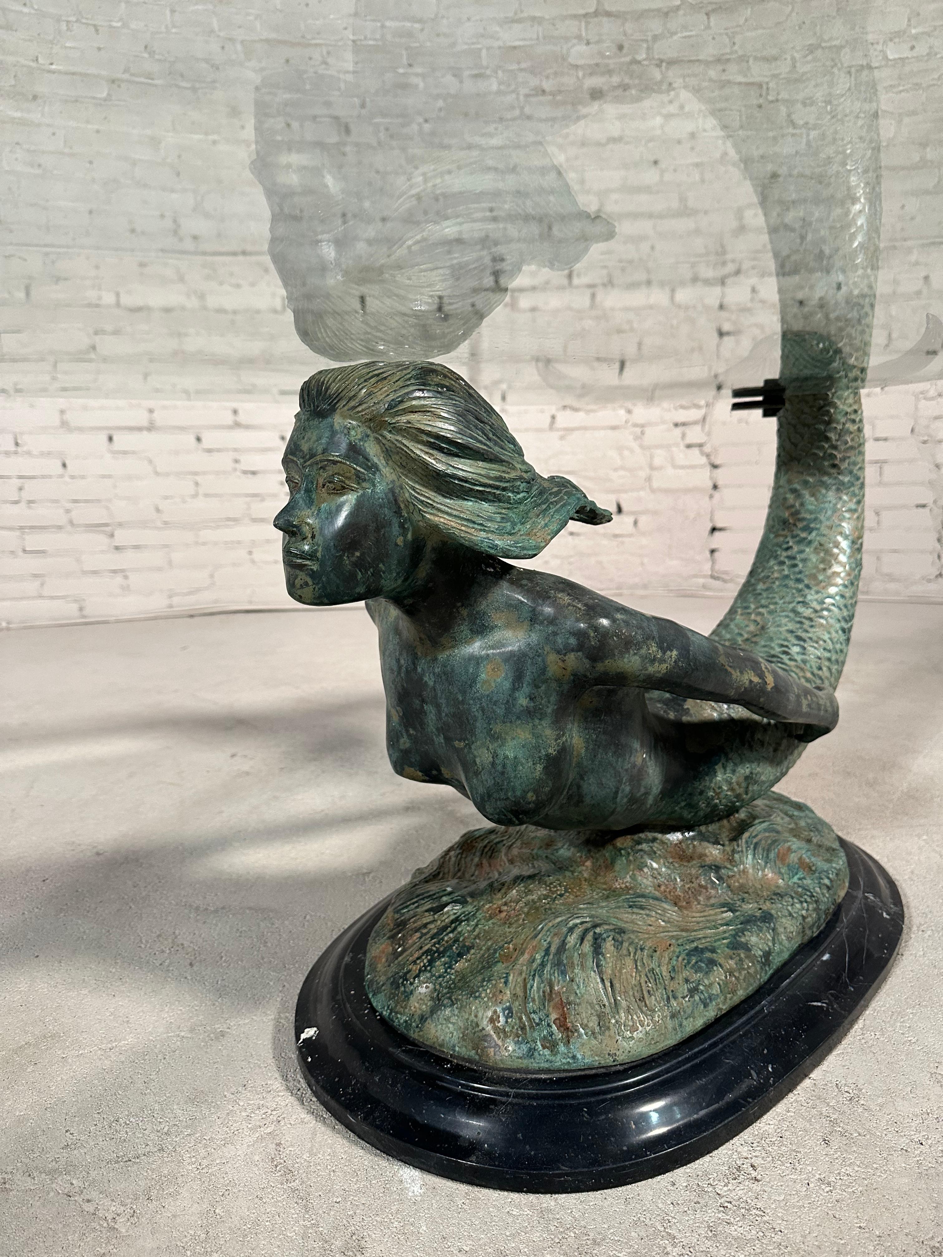 Bronze Mermaid Coffee Table For Sale 1