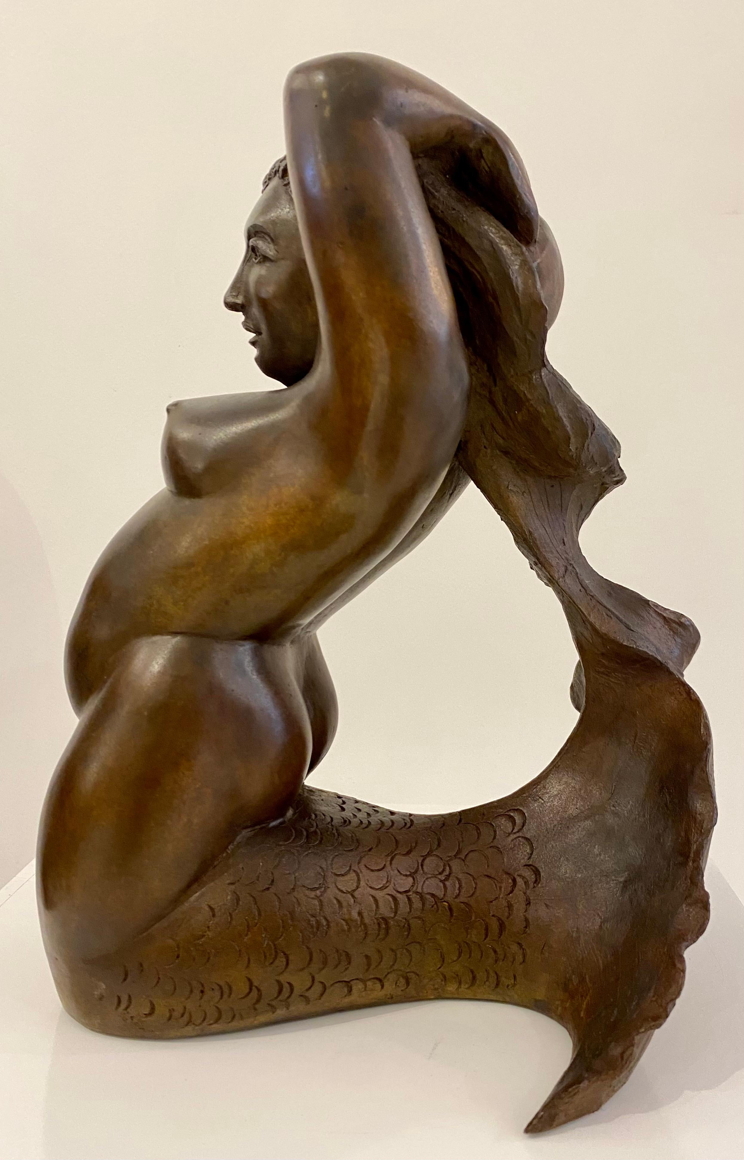 Bronze Mermaid Sculpture by Barbara Beretich For Sale 3